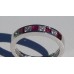 Channel Set 0.47 cw. t.w. Ruby and 0.49 cw. t.w. Diamond Eternity Ring in 18k White Gold