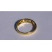 Three Stone Cabochon Sapphire and Diamond Ring in 18k Yellow Gold