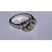 1.0 cw. t.w. Diamond Cluster Ring in 18k White Gold