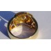 Flush and Bezel Set Round Diamond Ring in 18k Yellow Gold
