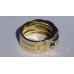 Three Row Princess Diamond and Emerald Ring in 18k Yellow Gold