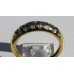 Flush Set Round Sapphire and Diamond Eternity Band Ring in 18k Yellow Gold