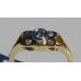 Split Shank Bezel Set Diamond with Flush Set Accent Stone Ring in 18k Yellow Gold