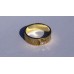 Saw Cut Textured Half Bezel Set Diamond Ring in 18k Yellow Gold