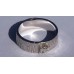 Saw Cut Textured Half Bezel Set Diamond Ring in 18k White Gold