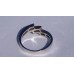 Channel Set Diamond Bypass Ring in 18k White Gold