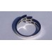 Channel Set 0.16 ctw Diamond and Sapphire Bypass Ring in 18k White Gold