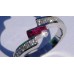 Channel Set 0.69 ctw Diamond and Ruby Bypass Ring in 18k White Gold