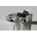 Channel Set 0.69 ctw Diamond and Sapphire Bypass Ring in 18k White Gold