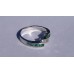 Channel Set 0.16 ctw Diamond and Emerald Bypass Ring in 18k White Gold